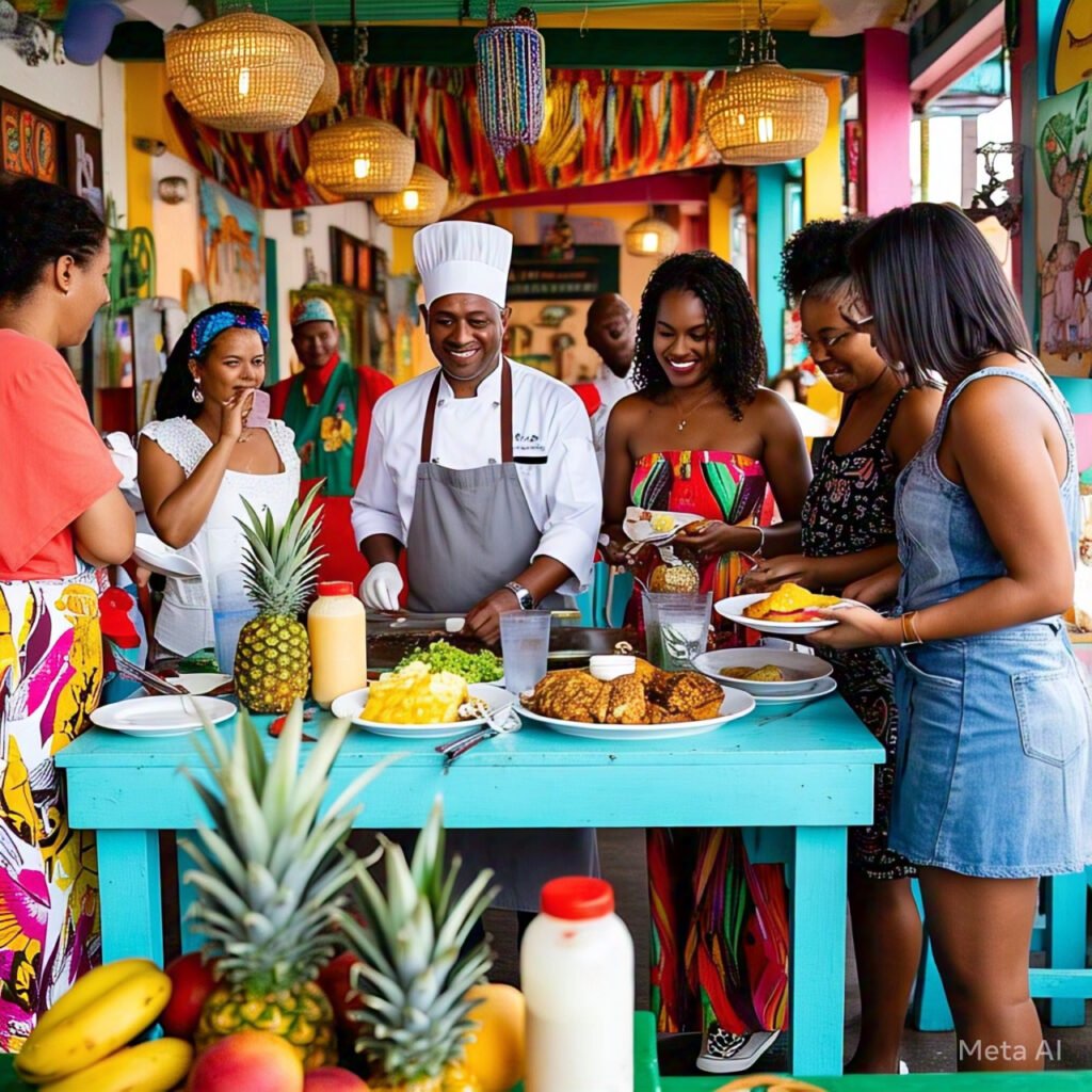 "Beach party at Rick's Cafe Jamaica" "Salsa dancing in La Placita Puerto Rico" "Full moon party in St. Martin
