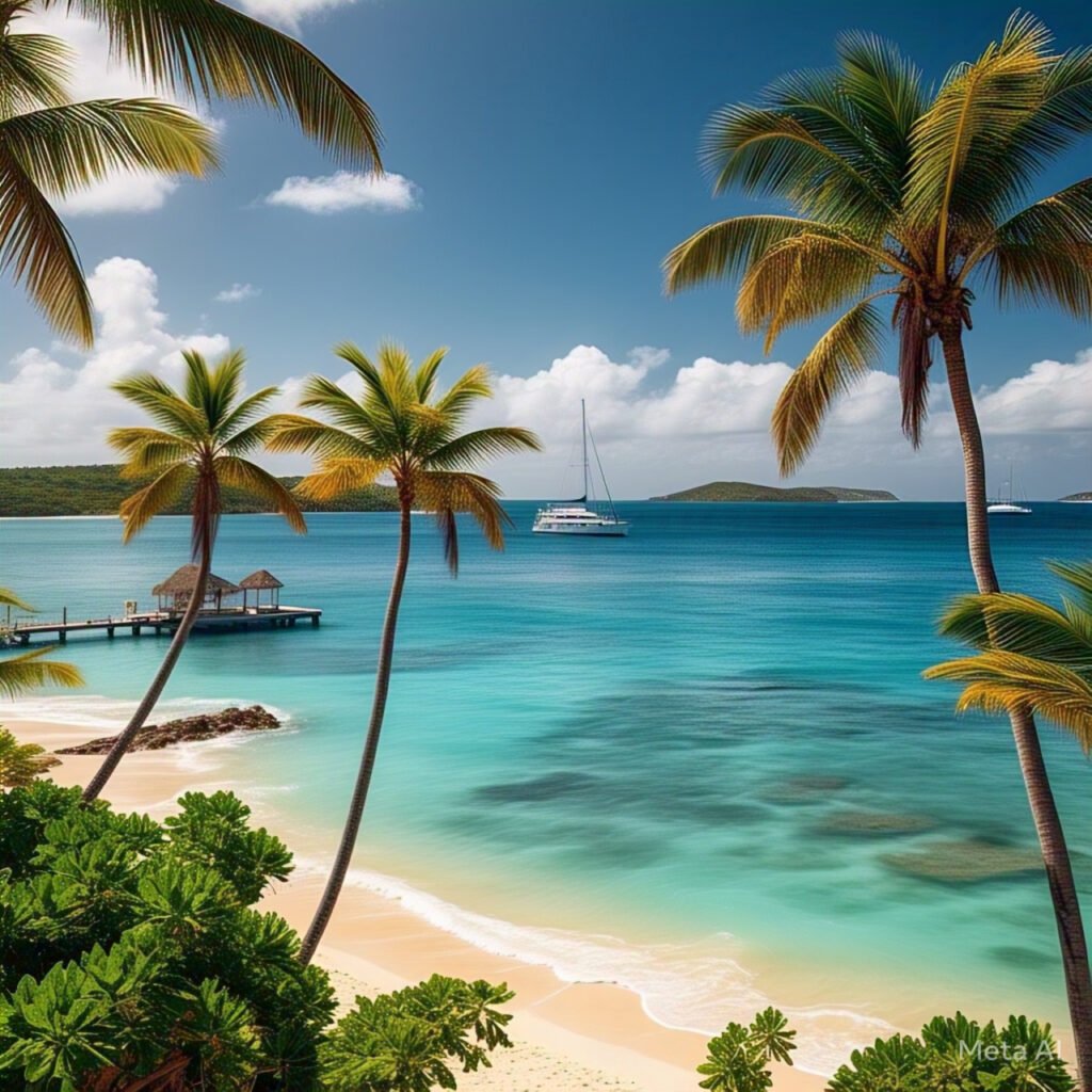 "St. Lucia Pitons sunset view" "Swimming pigs in Exuma, Bahamas" "Colorful streets of Willemstad, Curaçao"