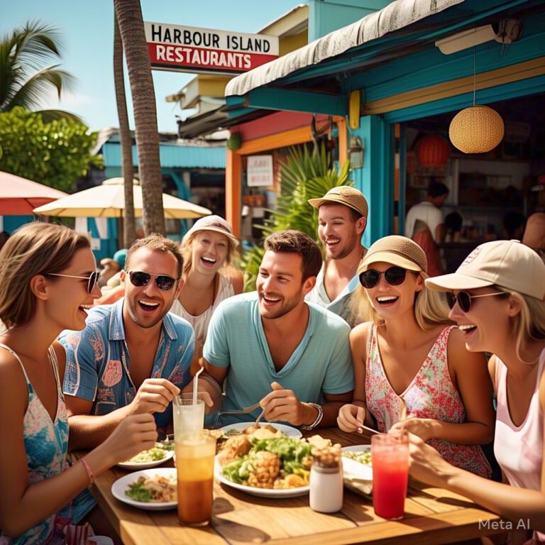 Image Alt Text Suggestions: "Beachfront dining at The Dunmore on Harbour Island" "Fresh conch salad being prepared at Queen Conch" "Colorful cocktails at Sip Sip restaurant" "Sunset view from Rock House Restaurant terrace"